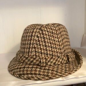 Harris Tweed wool derby hat, by Dobbs 5th Ave